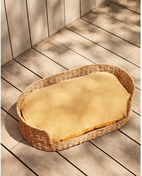 Pelíšek pro domácího mazlíčka z mořské řasy v přírodní barvě 45x80 cm Fliicker – Kave Home