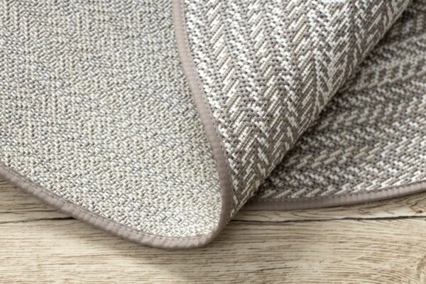 Koberec kruh SIZAL FLAT 48837686 Boho, cop - béžový