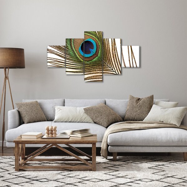 Obraz pavího peří (125x70 cm)