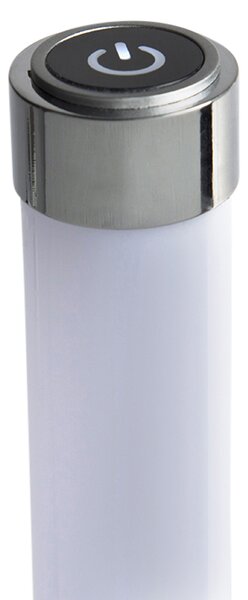 Moderní stojací lampa chrom s LED 3-stupňovým stmívačem - Line-up