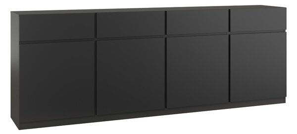 ŠIROKÁ KOMODA, černá, 224,8/82,4/40 cm MID.YOU - Online Only komody, Online Only