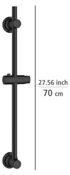 Černá samodržící sprchová tyč z nerezové oceli 70 cm – Wenko