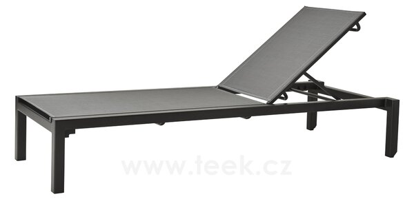 Cane-line Polohovací lehátko Relax, Cane-line, 197x82x35/96 cm, rám hliník grey, výplet textilen Tex grey