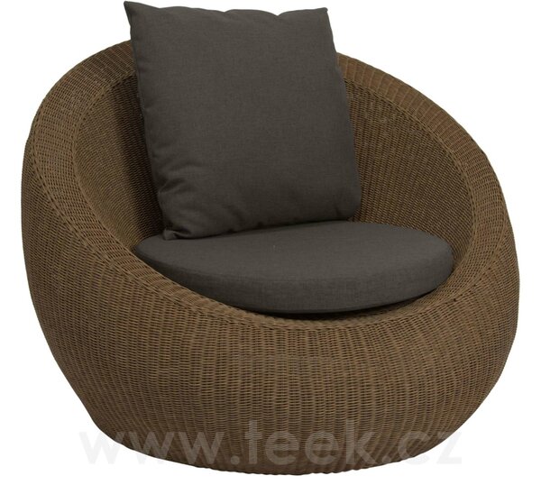 Stern Nízké křeslo Anny, Stern, 110x107x84 cm, umělý ratan šedý (basalt grey), sedáky 100% polyakryl šedý (silk grey)