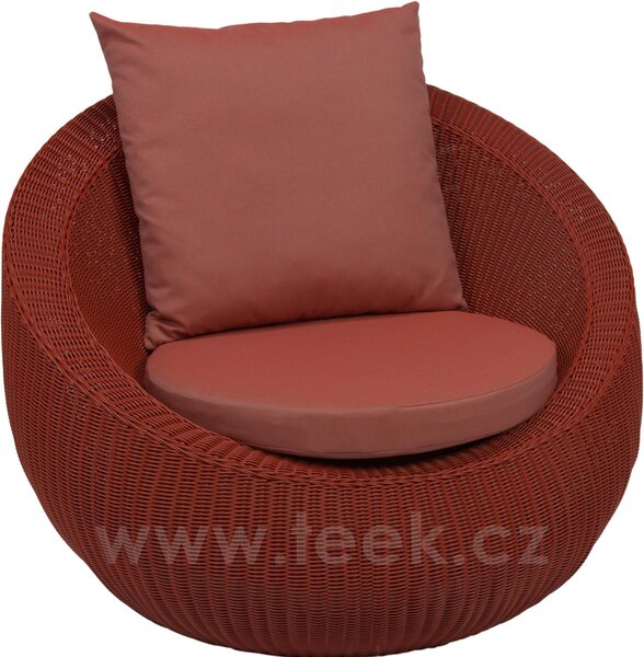 Stern Nízké křeslo Anny, Stern, 110x107x84 cm, umělý ratan šedý (basalt grey), sedáky 100% polyakryl šedý (silk grey)