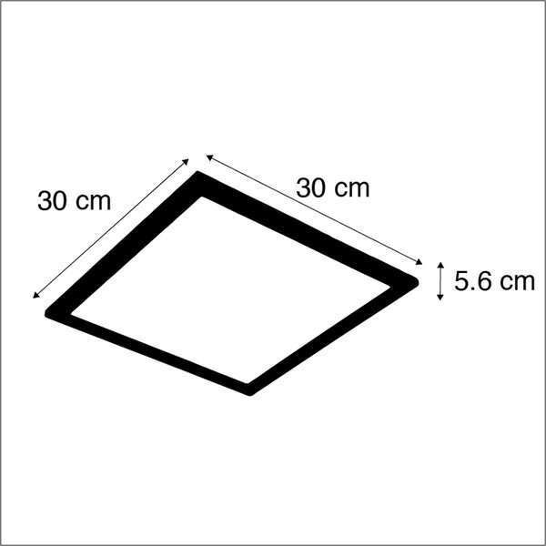 Moderní LED panel bílý včetně LED 30 cm - Orch