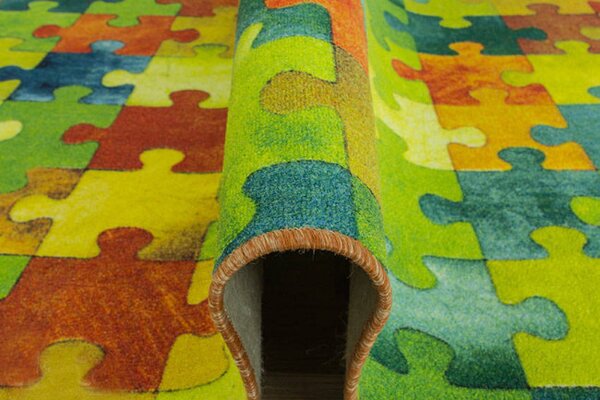 Koberec Puzzle vícebarevný