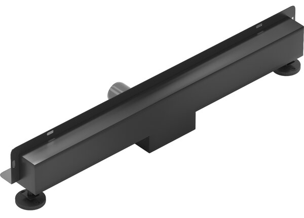 Mexen Flat nerezový sprchový žlab na zeď 50 cm vzor WALL, černý, 1730050