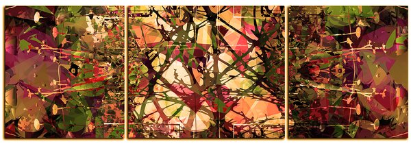 Obraz na plátně - Květinové grungy pozadí - panoráma 5108FC (90x30 cm)
