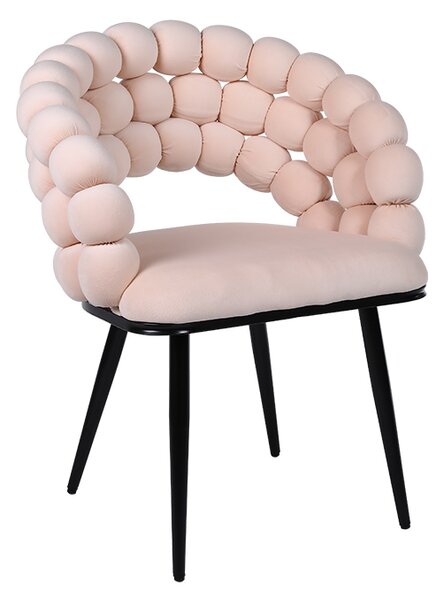 Velaco Velurové křeslo ATRIA Bubble, ecru/černé