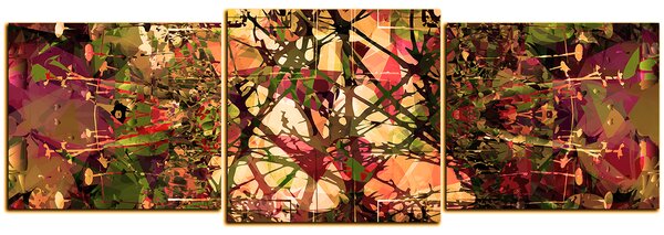 Obraz na plátně - Květinové grungy pozadí - panoráma 5108FD (150x50 cm)