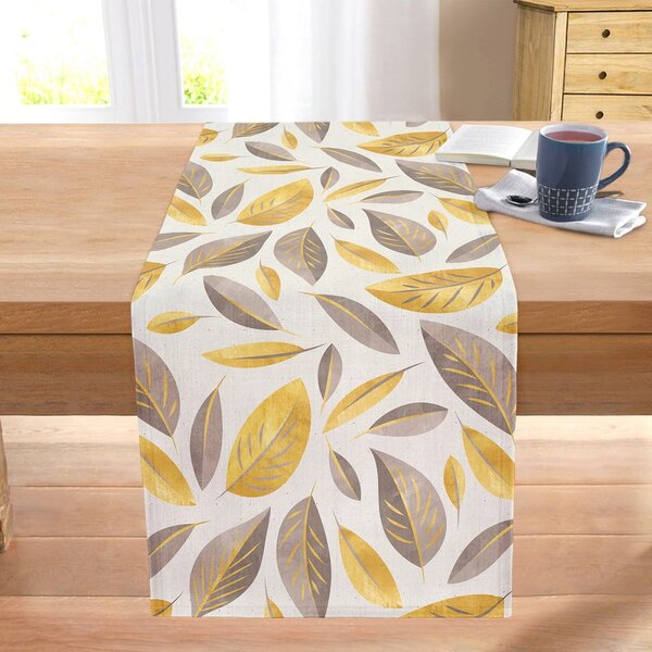 Běhoun na stůl 40x130 cm Yellow And Brown Leaves – Mila Home