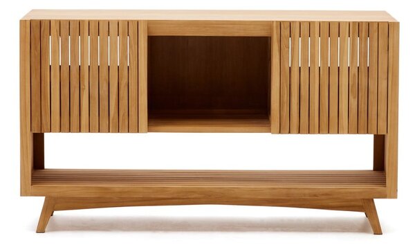 Nízká skříňka pod umyvadlo z teakového dřeva v přírodní barvě 140x80 cm Kuveni – Kave Home