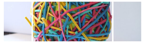 Obraz gumiček (170x50 cm)