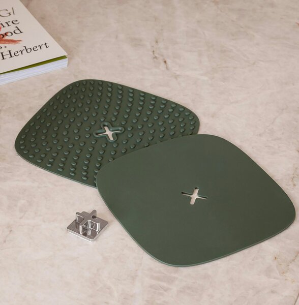 Eva Solo Green Tools chňapky 18 × 18 cm – kuchyňské chňapky s háčkem pro bezpečnou manipulaci s horkým nádobím