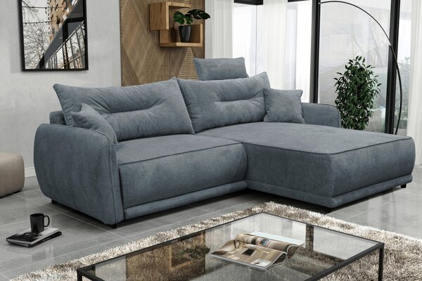 ROHOVÁ SEDAČKA, textil, modrá MID.YOU - Sedací soupravy, Online Only