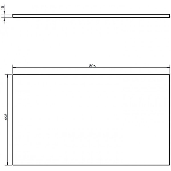 Mexen Uni, pracovní deska 80 cm, ořech, 91AXX-0804-464-18-86