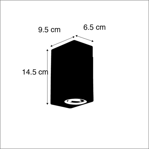 Sada 2 moderních nástěnných lamp hliníkových 2-světlo IP44 - Baleno