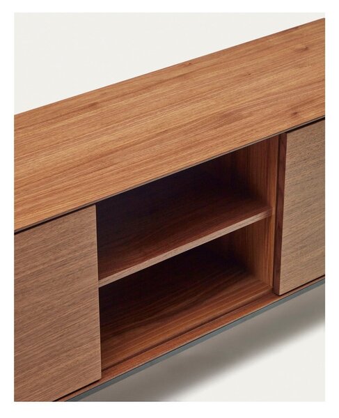 TV stolek v dekoru ořechu v přírodní barvě 195x55 cm Vedrana – Kave Home