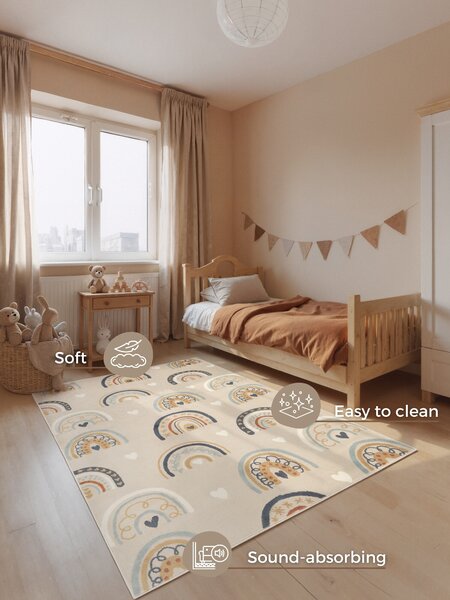 Hanse Home, Dětský koberec Adventures 106416 Beige Multicolor, 120x170, vícebarevná, dětský pokoj
