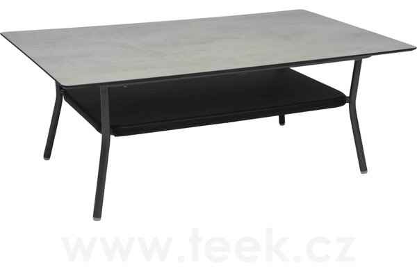 Stern Konferenční stolek Greta, Stern, obdélníkový 120x70x45 cm, rám lakovaný hliník šedočerný (anthracite), deska HPL, Cement light