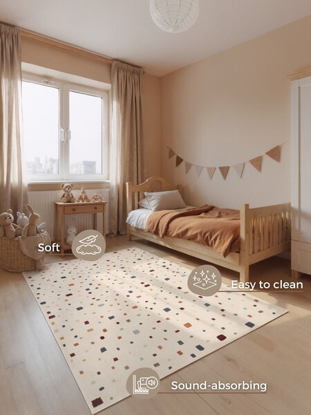 Hanse Home, Dětský koberec Adventures 106419 Cream Multicolor, 120x170, vícebarevná, dětský pokoj