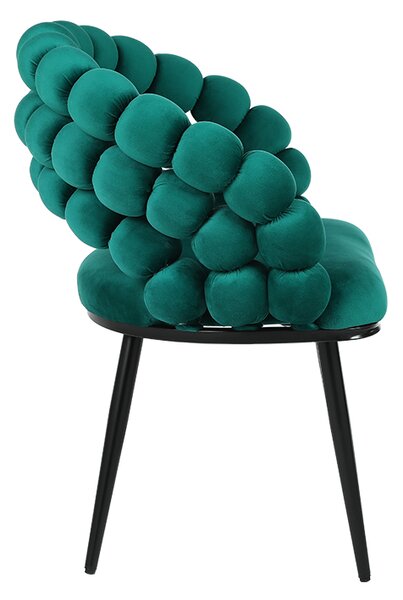 Velaco Velurové křeslo ATRIA Bubble, zelené/černé
