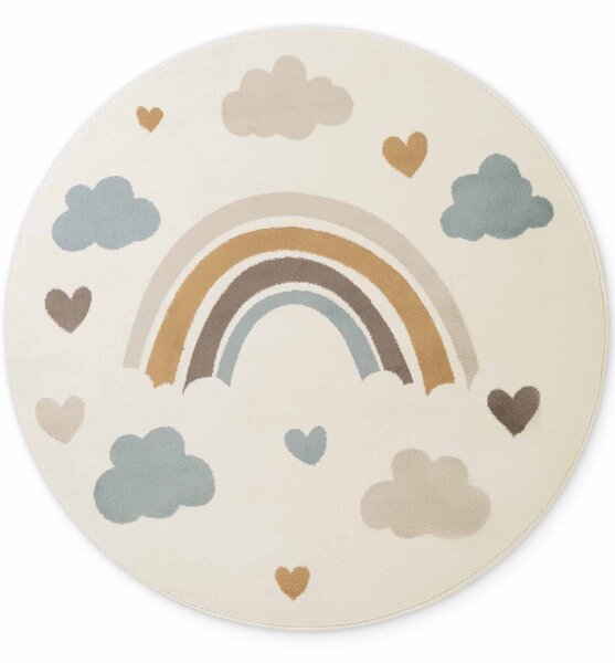 Hanse Home, Dětský koberec Adventures 106418 Cream Multicolor kruh, 160x160 (průměr) kruh, vícebarevná, dětský pokoj
