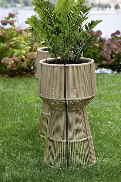 Varaschin Květináč Cricket, Varaschin, 55x101 cm, rám hliník barva dle vzorníku, výplet lanko barva dle vzorníku