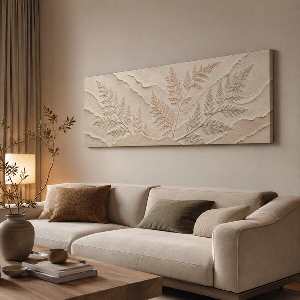 Obraz na plátně - Kapradiny dotek FeelHappy.cz Vyberte rozměr (Šířka/Výška): 60 x 20 cm
