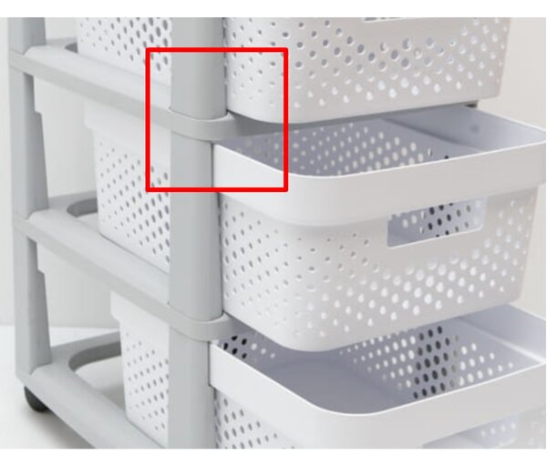 Curver Šuplíky INFINITY 4x11L děrované bílé, rozkládací