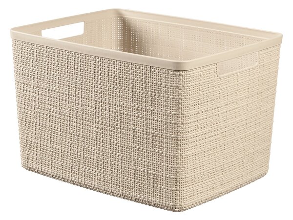 Curver JUTE 245373 Úložný koš 20 L, béžový CURVER