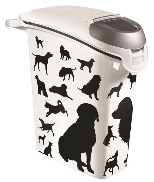 Curver PET 210341 Kontejner na krmivo černobílý 10kg