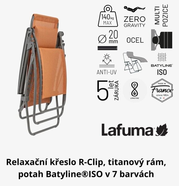 Relaxační křeslo Lafuma R Clip růžová Magnolia