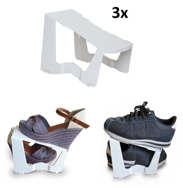 ARTPLAST Flip Flap U22W-KIT Organizér na boty bílý, 3 ks