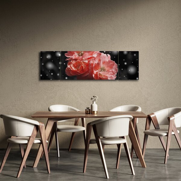 Obraz růžové květiny (170x50 cm)