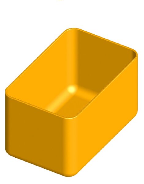 ARTPLAST Box do zásuvek a organizérů, 90x57x64mm, žlutý