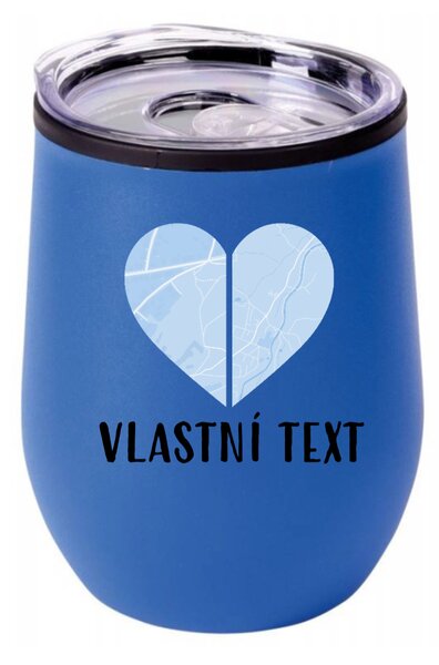 Personalizovaný termohrnek "bowl" - dvě mapy jako srdce