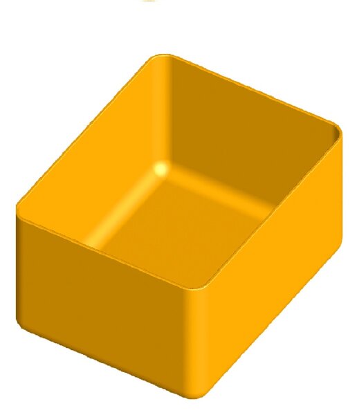 ARTPLAST Box do zásuvek a organizérů, 117x90x64mm, žlutý