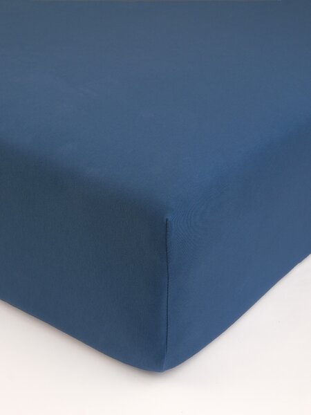 MK Lůžkoviny Jersey prostěradlo s elastanem 140 × 200 cm – námořnicky modré