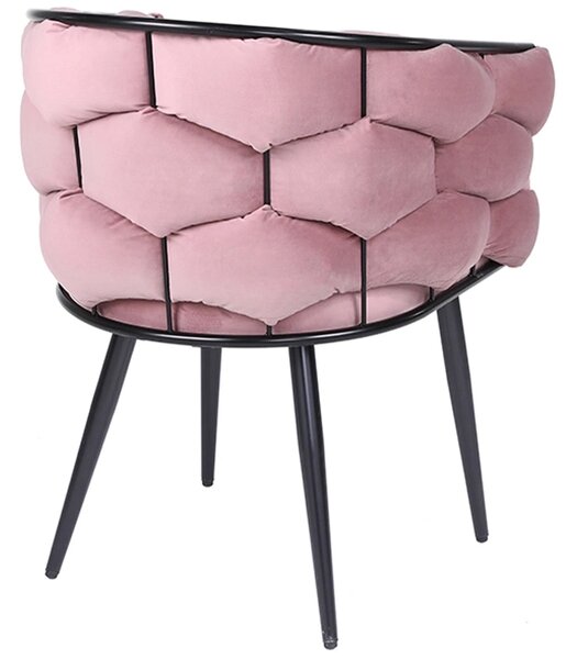 Velaco Velurové křeslo BORNEO Bubble, starorůžové/černé