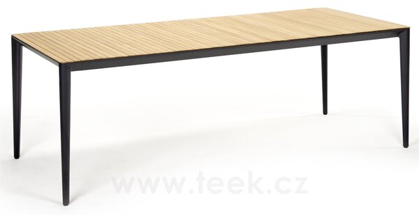 Royal Botania Jídelní stůl U-Nite, Royal Botania, 220x100x75 cm, rám hliník anthracite, deska keramika bílá