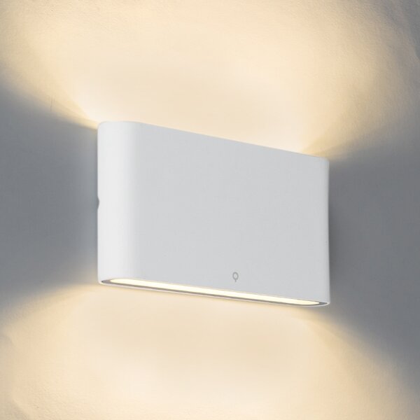 Moderní venkovní nástěnné svítidlo bílé 17,5 cm včetně LED IP65 - Batt