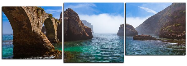 Obraz na plátně - Pevnost v Berlenga island - panoráma 5119E (90x30 cm)