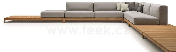 Varaschin Armchair left arm low wide and table , Barcode, Varaschin, depth 110 cm, cat. B