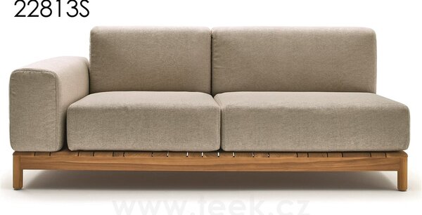 Varaschin Armchair left arm low wide and table , Barcode, Varaschin, depth 110 cm, cat. B