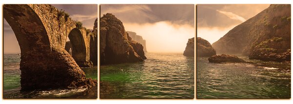 Obraz na plátně - Pevnost v Berlenga island - panoráma 5119FB (90x30 cm)