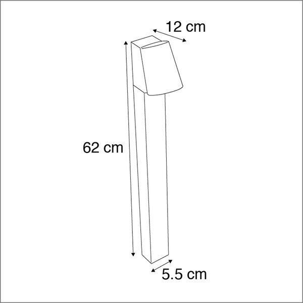Moderní venkovní stojací lampa antracitová vč. LED - Uma