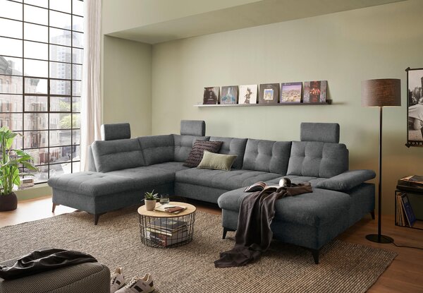 SEDACÍ SOUPRAVA, textil, barvy grafitu MID.YOU - Sedací soupravy, Online Only