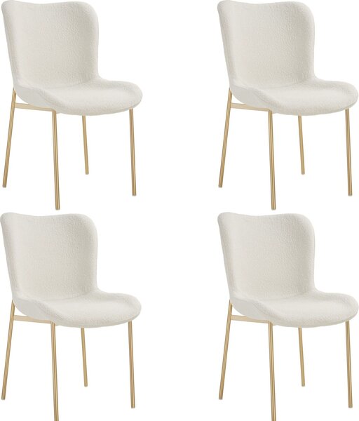 Tectake® Tessa čalouněná židle ergonomického tvaru s vysokým opěradlem 54 x 62 x 90 cm